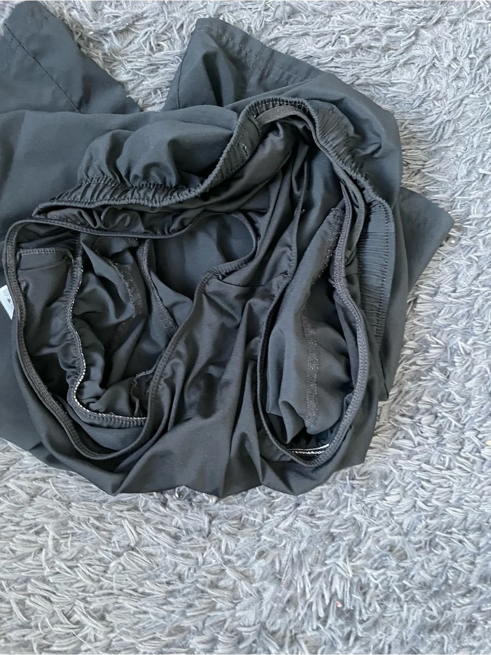 Men Size Large Asics Athletic Running Shorts Elastic Waistband Black